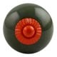 Olive Round Orange Fitting Ceramic Knob